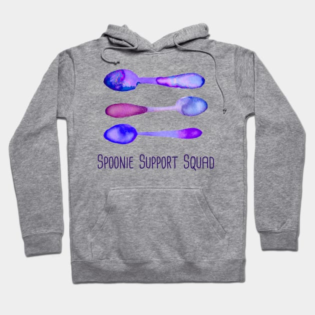 Spoonie Support Squad (Purple)! Hoodie by KelseyLovelle